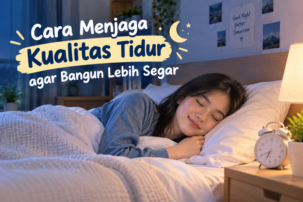 Ilustrasi cara menjaga kualitas tidur agar bangun lebih segar