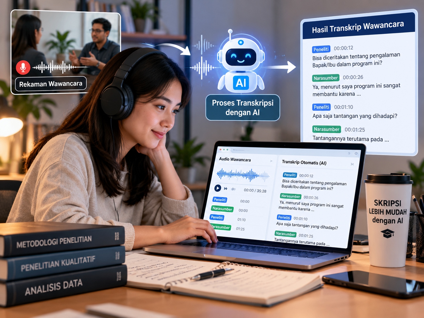 transkrip wawancara dengan AI